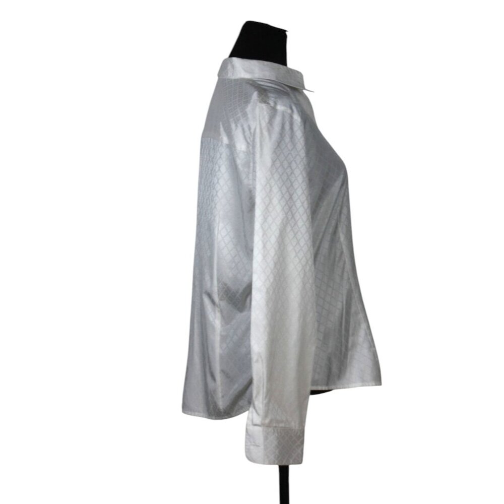 Pendleton White Button Down Blouse Size 12 - image 4